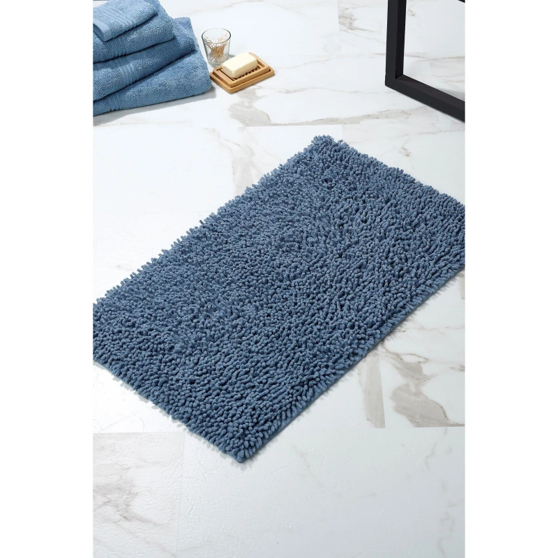Image of Homelife Cotton Loop Bathmat Bathmats One Size Blue 99661918000