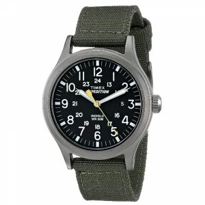 image of Timex T49961 Expedition Scout Watch with Green Nylon Strap