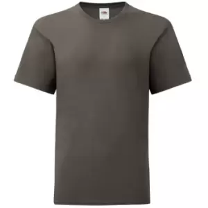 Image of Fruit Of The Loom Childrens/Kids Iconic T-Shirt (3-4 Years) (Light Graphite Grey)