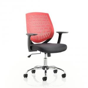 image of Trexus Dura Task Operator Chair With Arms Red Ref OP000020