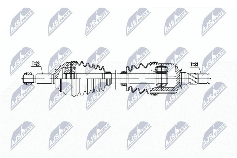 Image of NTY NPW-RE-195 Drive shaft Front Axle Left Drive Shaft (13)