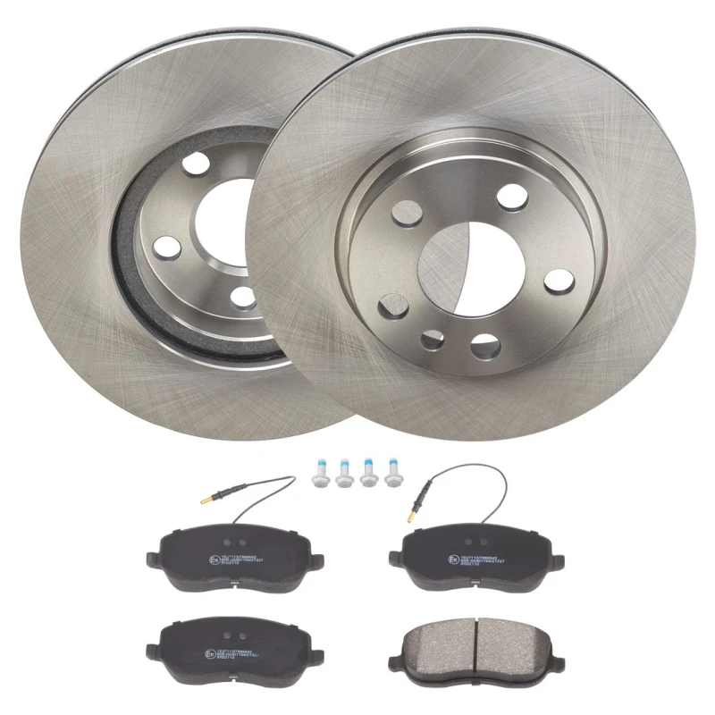 Image of RIDEX 3405B2091 Brake disc and pads set Front Axle, Brake Disc Type: Vented, with integrated wear sensor Brake Set,disc brakes (3405)