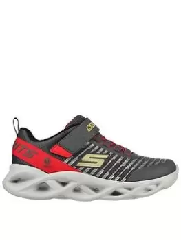 Image of Skechers Twisty Brights Novlo Trainer, Grey, Size 1.5 Older
