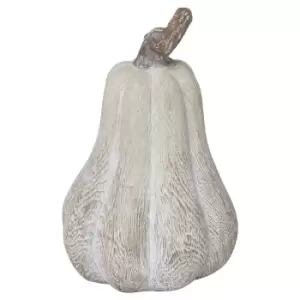 Image of Carved Wood Effect Pumpkin