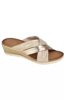 image of Anella Crossover Wedge Sandals