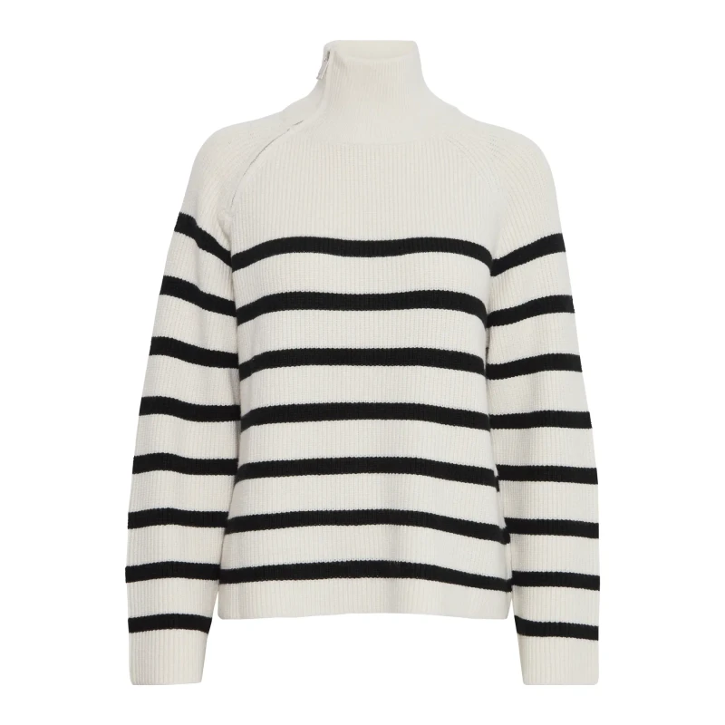 Image of b.Young Womens half-zip sweater b.young Milo Blanc Female M