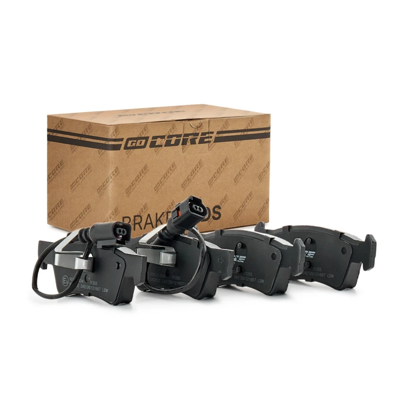 Image of goCORE GCD020614 Brake pad set Rear Axle, incl. wear warning contact, with piston clip Brake Pad Set,disc brake (402)