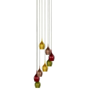 Image of 8 Light Cluster Pendant Chrome, E14