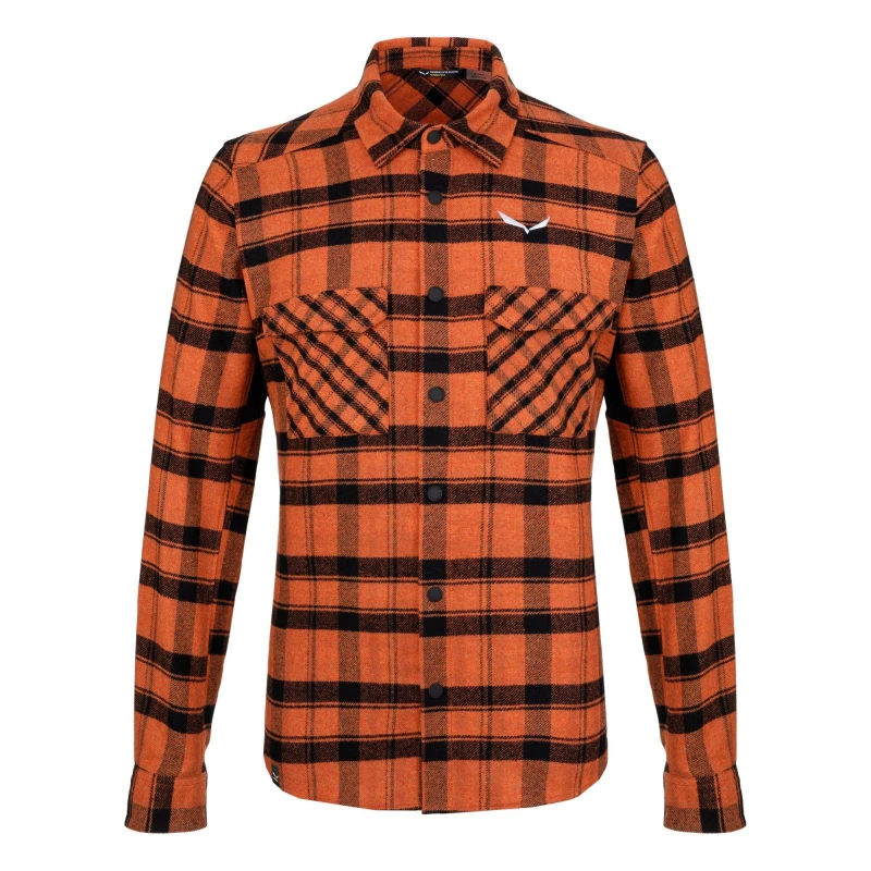 Image of Salewa Puez Long Sleeve Shirt Mens - Orange Orange S