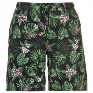 image of Pierre Cardin AOP Dock Shorts Mens - Black Tropical