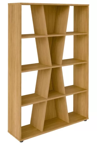 image of Seconique Naples Medium Bookcase - Oak Effect