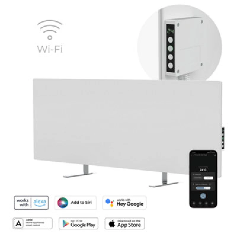 Image of Aeno Premium Eco LED Smart Heater White