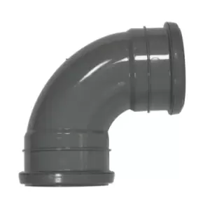 Floplast 110MM PVC-U bend 87.5 Degree Grey Double Socket (SP561G) - 221930