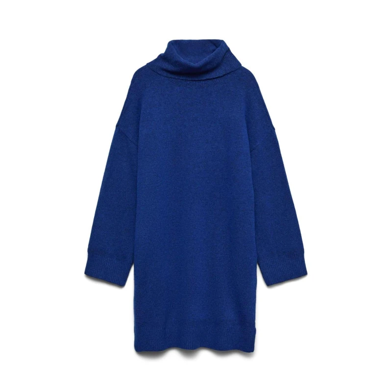 Image of Vero Moda Aquarius Roll Neck Jumper Dress Blue female 8