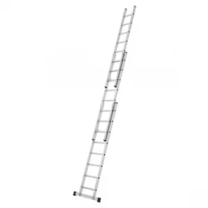 Image of Zarges 44851 Everest 3DE 3-Part Extension Ladder D-Rungs 3 x 8