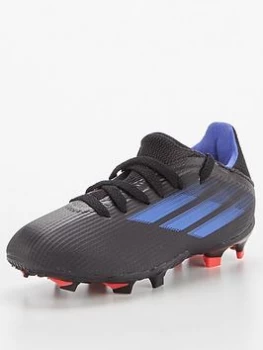 Image of adidas Junior X Speedflow.3 Firm Ground Football Boot - Black, Size 10