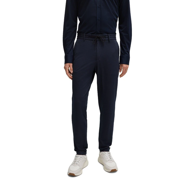 Image of Boss Mens Straight Leg Trousers Dark Blue male 36