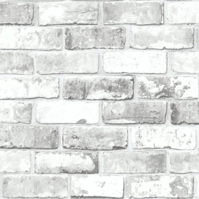 Image of Debona Luxury Rustic Brick White Wallpaper 6751