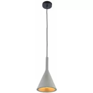 image of Loops - Ceiling Pendant Light Grey Concrete & Matt Black 25W E14 Dimmable