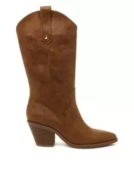 Image of Rocket Dog Rocket Dog Feria Western Calf Boots - Walnut, Brown, Size 5, Women