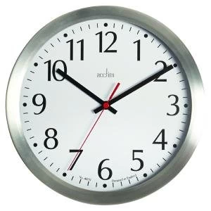 image of Acctim Javik 10" Wall Clock Aluminium 27417