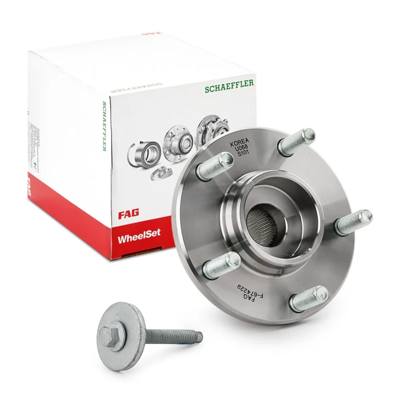 Image of FAG 713 6157 60 Wheel bearing kit Photo corresponds to scope of supply, with ABS sensor ring Wheel Bearing Kit (654)