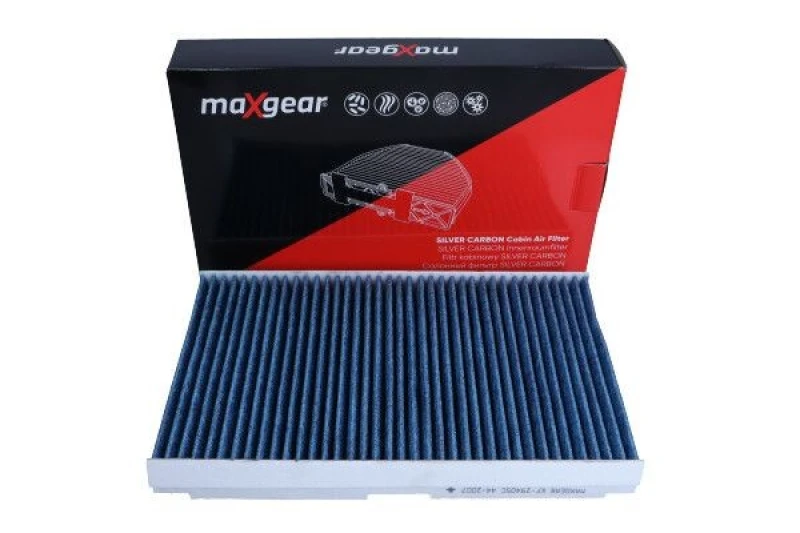 Image of MAXGEAR 26-1887 Pollen filter SILVER CARBON with anti-allergic effect Filter,interior air (424)