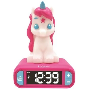 image of Lexibook Unicorn Night Light Radio Alarm Clock