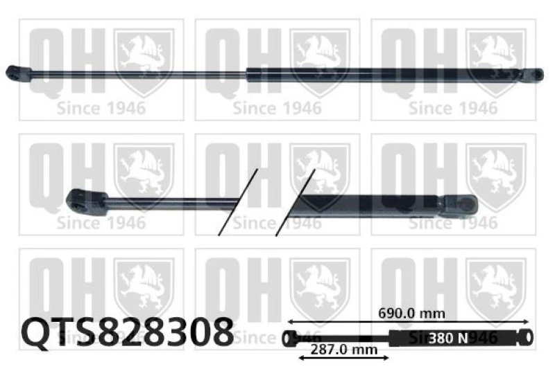 Image of QUINTON HAZELL Bonnet strut QUINTON HAZELL QTS828308
