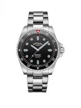 Image of Rotary Rotary Henley Black Dial Stainless Steel Bracelet Watch