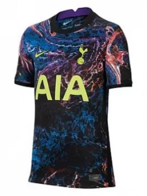 Image of Nike Youth Tottenham 21/22 Away Short Sleeved Stadium Jersey, Black, Size L