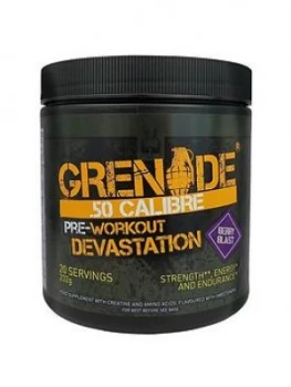 image of Grenade 50. Calibre Pre Workout Energy Boost Powder 232G - Berry Blast