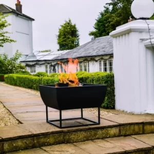 image of Outdoor Windermere Black Iron Firebowl Black