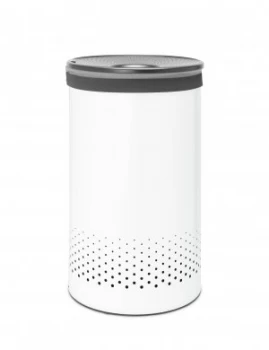 image of Brabantia 60 Litre Laundry Bin - White