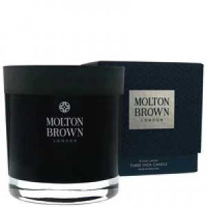 image of Molton Brown Russian Leather Scented Candle 500g