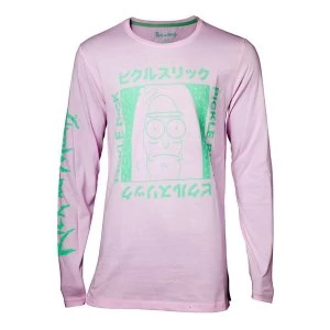 Rick And Morty - Japan Pickle Mens Small Long Sleeved Shirt - Pink