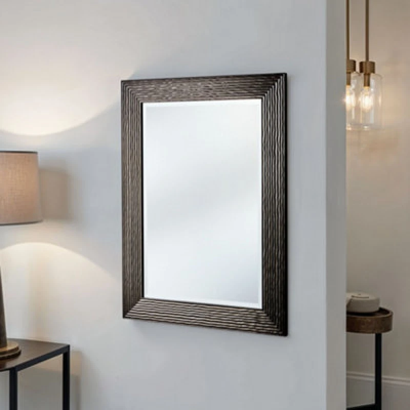 Image of Yearn Bronze Wave Framed Mirror 94X69Cm