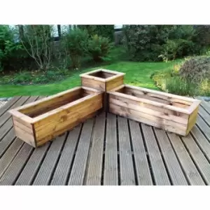 image of Charles Taylor Corner Planter Set, Wood