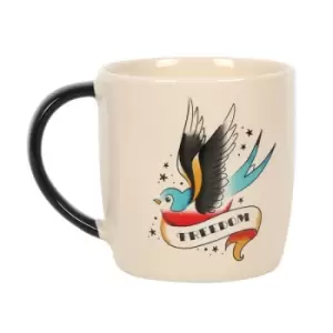 image of Tattoo Freedom Sparrow Ceramic Mug