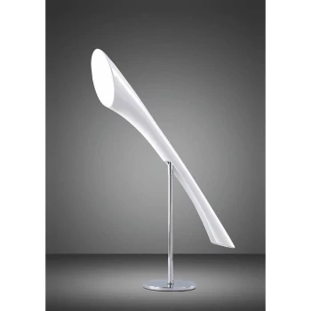 Image of Pop 1 E27 Bulb Table Lamp, shiny white / white arylic / polished chrome