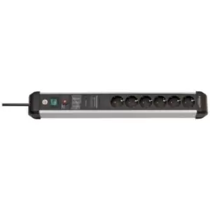 Image of Brennenstuhl 1391010601 Surge protection power strip Silver-black PG connector