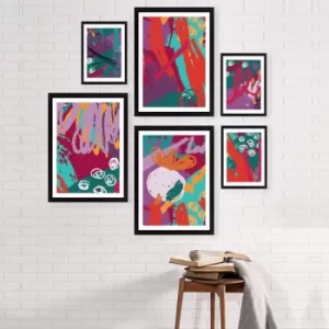 image of SET_018 Multicolor Decorative Framed Painting (6 Pieces)