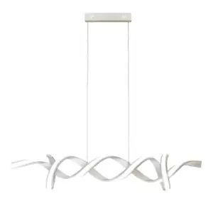 Image of Music LED Silver Designer Linear Bar Pendant 3000K