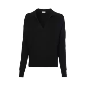 Image of CALVIN KLEIN Rib Open Neck Sweater - Black