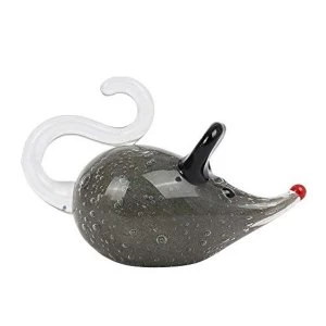 Image of Objets d'Art Glass Figurine - Grey Mouse