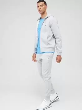 Image of Mens Lacoste Hooded Tracksuit Size 8 - 3XL Grey Chine