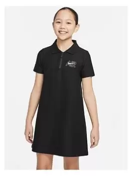 Image of Nike Older Girls Nsw Air Dress, Black/White, Size Xs=6-8 Years, Women