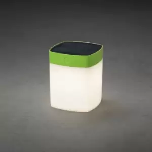 Image of Konstsmide Assisi Outdoor Portable Square Solar Powered Table Light Green, IP44