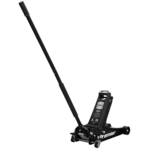 image of Sealey Premier Rocket Lift Trolley Jack 4 Tonne Black