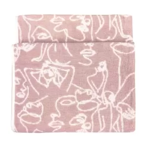 Image of Everybody Abstract Jacquard Bath Towel Blush
